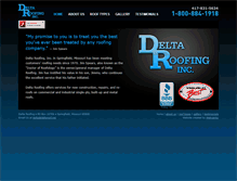 Tablet Screenshot of deltaroofing.net